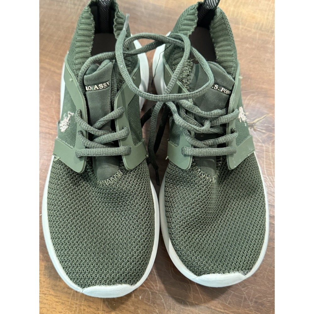 U.S. Polo Assn Women's Olive Green Knit Sneakers Size 8 EU 39 (25 cm) Lightweigh